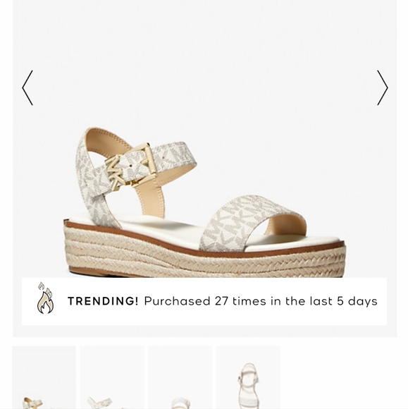 Michael Kors Richie Logo Platform Espadrille Sandal - Picture 1 of 7